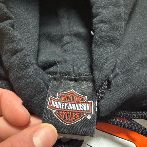 Harley-Davidson Black Hoodie with Eagle Graphic mens size small - Picture 3 of 7